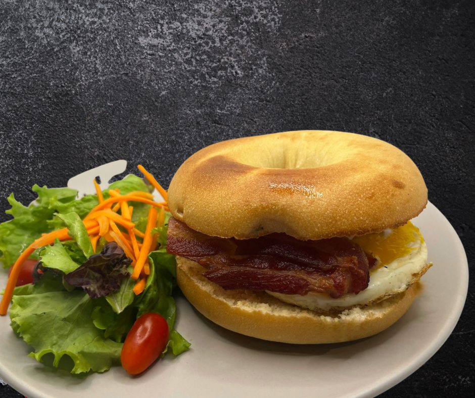 003 Bacon and Egg Bagel Sandwich